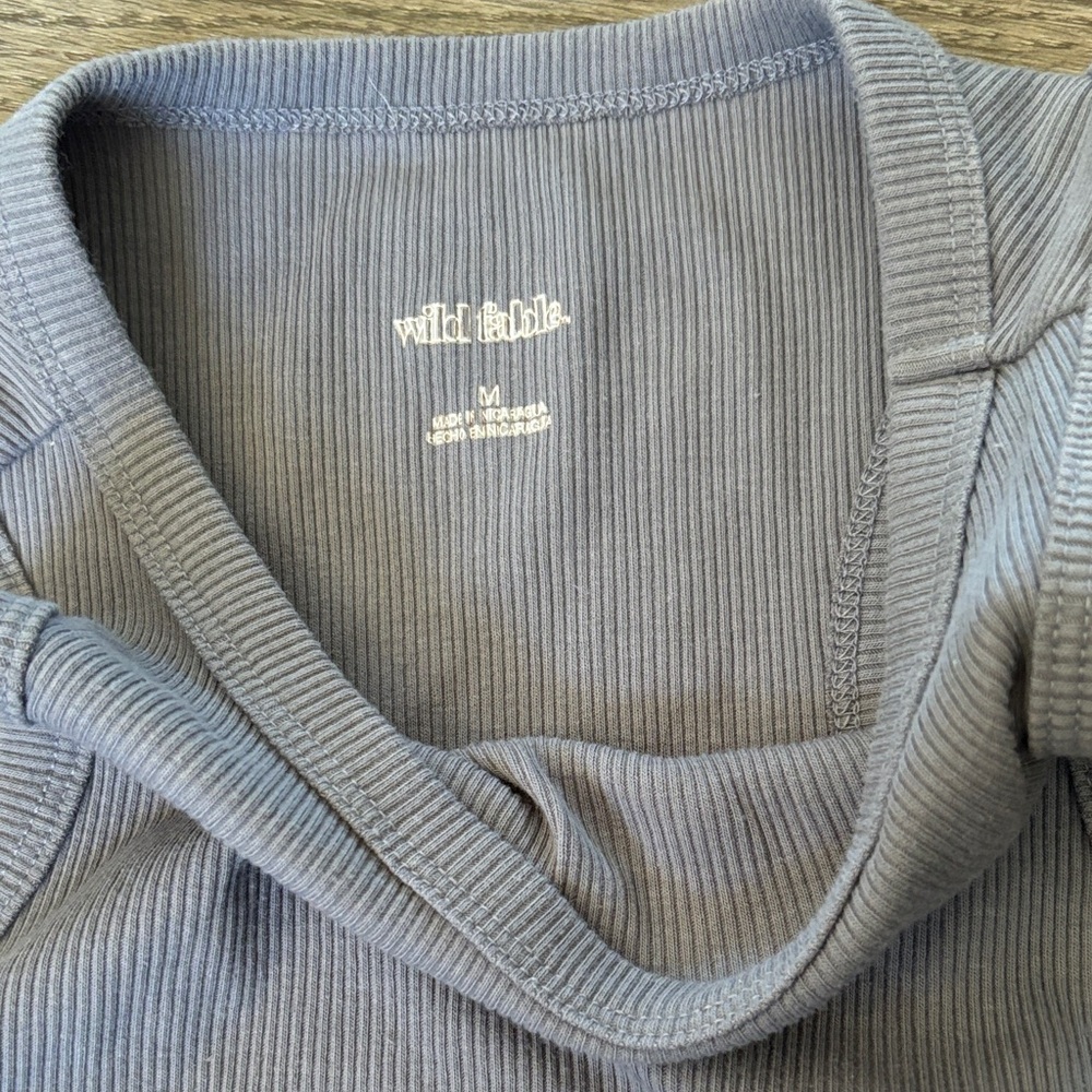 Wild Fable Gray Ribbed Tank Top - Picture 2 of 3